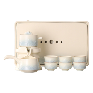 年轻人自动茶具套装2025新款轻奢高档陶瓷功夫茶杯自动懒人泡茶壶