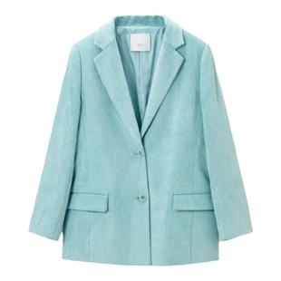 OVV Outlet 秋冬新款女灯芯绒肌理感两粒扣套装优雅套装西服外套