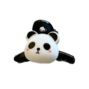 儿童可爱风熊猫迷你小抓夹公主发饰前额侧边刘海夹子头饰女童发夹