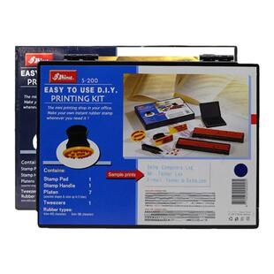 Shiny新力S-200字母数字组合印章英文活字印刷手账可调日期编号章