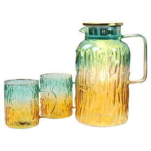 乐美雅高硼硅玻璃冷水壶家用凉水壶杯子套装耐热明火电陶炉开水壶