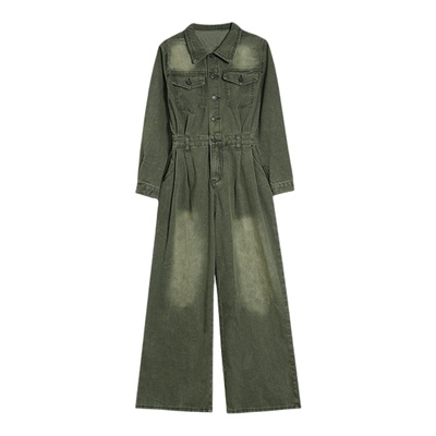 牛仔连体裤女别致减龄高级感工装