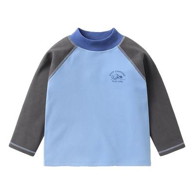 右欧儿童德绒半高领打底衫