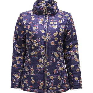 品牌女装冬装新款中老年立领复古香云纱棉衣外套加厚保暖气质棉服