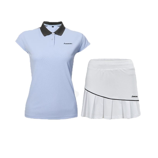 Kawasaki川崎夏季新款专业羽毛球服运动polo衫休闲小飞袖T恤2041