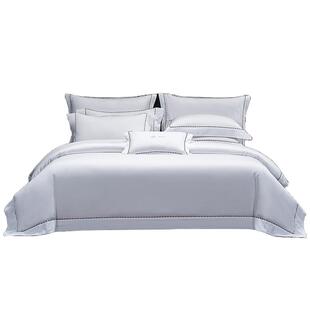 MINE/寐100支埃及长绒棉四件套纯棉婚庆轻奢高级床品套件 天域