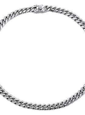 TOPGRILLZ潮牌6/10欧美嘻哈不锈钢古巴链男士健身百搭质不褪色