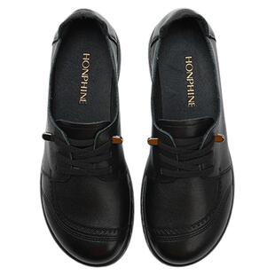 红粉知己2026新款真皮女鞋不累脚软底单鞋百搭休闲皮鞋舒适妈妈鞋