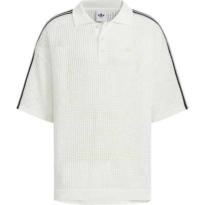 Adidas/阿迪达斯正品三叶草男士宽松休闲透气翻领短袖KF0403