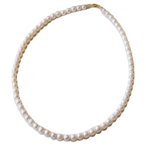 正品6mm天然珍珠项链强光淡水圆形AKOYA气质短款choker 锁骨链女