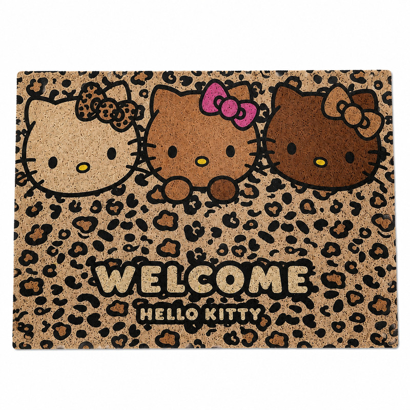 中古风入户门地垫豹纹猫猫进门垫入户地垫