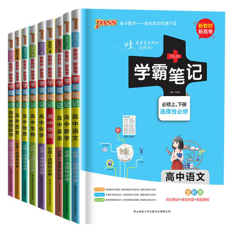 【新教材新高考】学霸笔记高中语文数学物理化学生物英语人教版PASS绿卡高一123高二高三适用 高中地理学霸笔记 教辅高考
