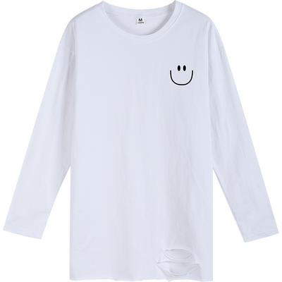 白色打底纯棉长袖2025新款秋宽松