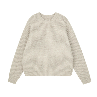 PRE PREWORKS简约率性百搭宽松廓形圆领落肩套头毛衣