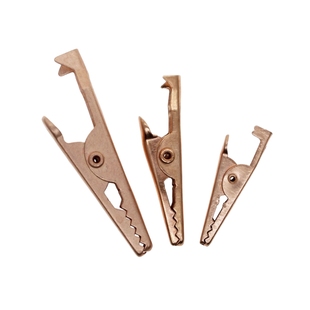 纯铜鳄鱼夹电夹子测试夹电源夹护套夹 黄铜 紫铜 大号/中号/小号