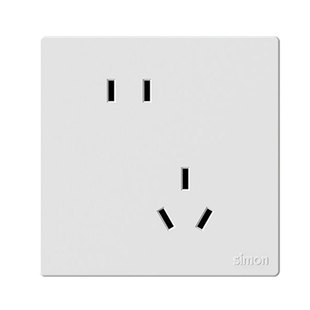 【西蒙官方旗舰店】simon西蒙开关插座面板C56白家用86型暗装五孔