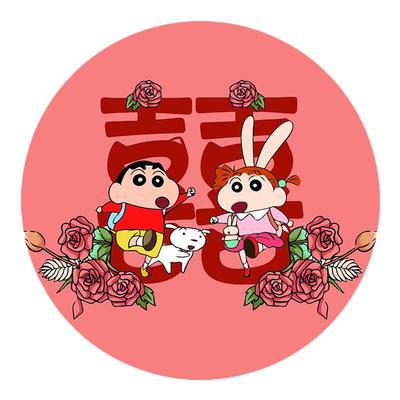 蜡笔小新结婚diy数字油画