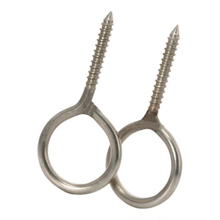 304不锈钢焊接圆环自攻螺丝加长带环羊眼圈吊钩活节螺钉