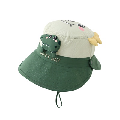 宝宝渔夫防晒帽可拆披肩双檐