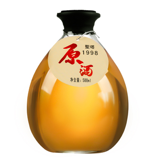 圣塔正宗绍兴老黄酒二十年酿568ml坛装本色原酒不含焦糖色花雕酒