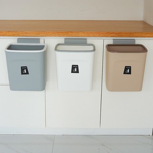 壁挂无盖垃圾桶压圈垃圾收纳桶垃圾分类厨房橱柜可悬挂箱壁挂式