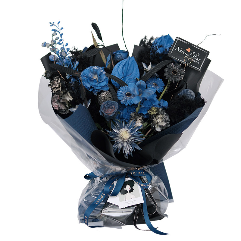 小众流行个性花束生日花黑玫瑰鲜花广州同城速递花店订花思南香山