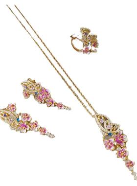 故宫文创宫里的世界蝶恋花项链耳饰戒指古典首饰文创情人礼物朋友