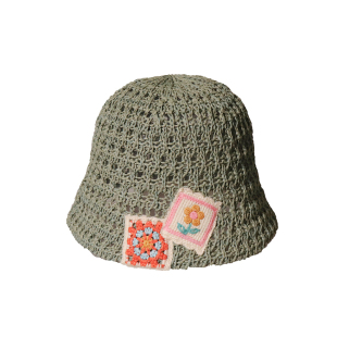 MOREZON【ELKE BLOEM FLOWER NETt】设计师春夏花朵针织渔夫帽子