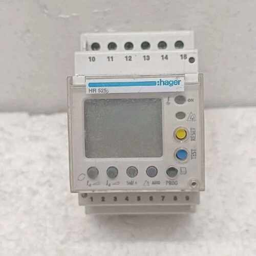 HAGER HR525 HR 525 EARTH LEAKAGE RELAY TIME DELAY 0.03-30A F