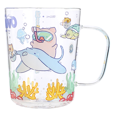 川岛屋&lulu猪联名玻璃杯果汁杯