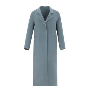 MB MindBridge百家好冬季女士中长款毛呢大衣2025年西装领外套