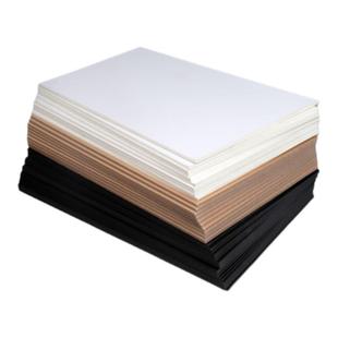 硬纸板A4纸板a3手工大尺寸A2垫板白板纸广告隔板1.3mm2.6毫米油画儿童幼儿园diy原木色黑色白色牛皮纸厚卡纸