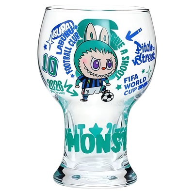 POPMART泡泡玛特拉布布THE MONSTERS × FIFA玻璃杯盲盒2603-0073