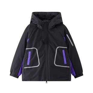 漫画家【滑雪冲锋羽绒】冬季新品儿童羽绒服耐磨挺括连帽羽绒服