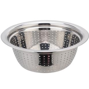 不锈钢漏盆菜篮家用洗菜盆沥水篮细孔淘米筛网盆厨房大孔滤水盆子