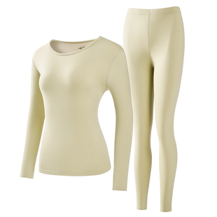 都市丽人保暖内衣女士加绒加厚羽绒打底发热抗菌秋衣秋裤套装冬季