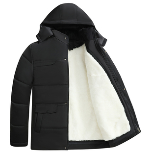 羊毛棉袄男士皮毛一体中老年加厚羊皮袄东北棉衣服冬季爸爸装外套