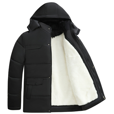 皮毛一体中老年加厚羊皮棉衣秋冬