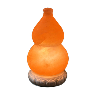 天然盐灯喜马拉雅进口水晶矿石灯办公室书房桌面创意葫芦招财摆件