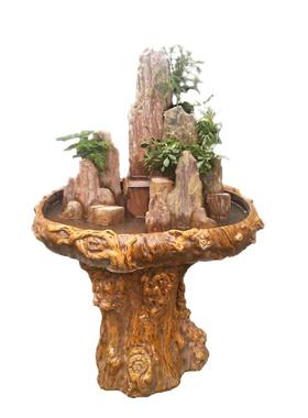 落地石材盆景庭院加湿新中式