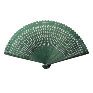 古风旗袍折扇子汉服中国风礼品檀香扇镂空折扇女士随身舞蹈走秀