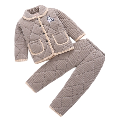 冬季儿童珊瑚绒睡衣套装