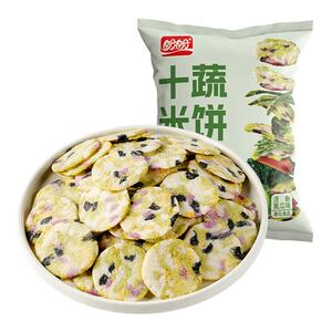 盼盼十蔬米饼雪饼30g饼干膨化休闲食品聚会点心下午茶年货零食