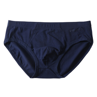 断码卡杜夫内裤男士三角纯棉 黑色抗菌男生纯色运动青年透气中腰