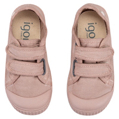 断码特价Little现货西班牙IGOR SS25儿童宝宝魔术贴帆布鞋入园