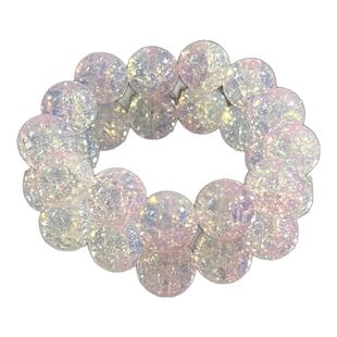 N-10mm国风蛋白玉碎琉璃玻璃圆珠手工儿童仙女diy手链项链饰品