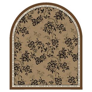 范居态度枝影美式复古入户门地垫绿色氛围感进门门口高端大气门垫