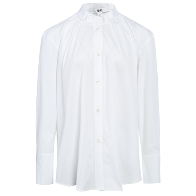 吕燕设计师女装泡泡袖白色衬衫