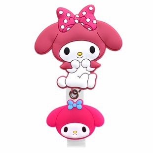 工作证件夹可拉伸胸牌夹子易拉扣护士胸牌伸缩扣公交卡卡套校园卡