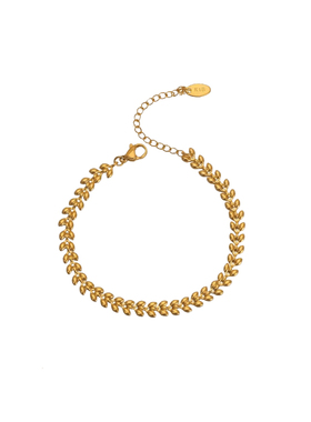 精简麦穗钛钢手链女轻奢简约风